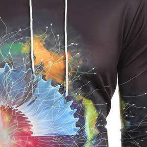 Sublimation Printed Pullover Sudadera con capucha de calidad superior Sudaderas con capucha de sublimación de poliéster personalizadas para hombre - Product Image 4