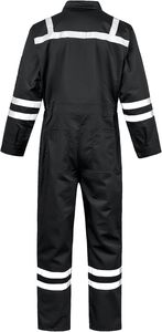 Overoles reflectantes personalizados de alta visibilidad para Trabajadores viales y nocturnos Overoles DE SEGURIDAD ANSI Clase 3 con cinta Ropa DE TRABAJO Overoles de algodón - Product Image 2