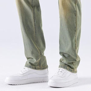 Pantalones Vaqueros de Lona Ligeros para Hombre, a la Moda, Cómodos, Holgados, de Corte Clásico, Duraderos, Informales, con Cordones - Product Image 6