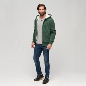 Sudaderas con capucha y sudaderas con cremallera completa para hombre, abrigo informal de moda para exteriores, estilo Hip Hop, sudaderas con capucha holgadas de algodón con cremallera para hombre - Product Image 5