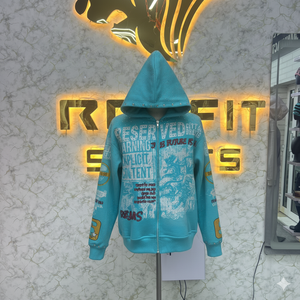 Top <b>Sale</b> Professional Manufacturer Zipper Hoodie Rhinestone Zip up Jacket Acid <b>Wash</b> Vintage <b>Washed</b> Men Fleece Streetwear Hoodie - Product Image 6