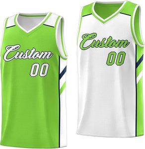 Ensemble de maillot de basket-ball réversible personnalisé respirant et imprimé pour votre propre équipe homme vêtements pour vêtements de basket-ball - Product Image 6