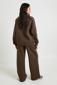 Ensemble survêtement unisexe streetwear personnalisé, uni, délavé à l'acide, logo frontal, respirant, 2 pièces, 100% coton, poids lourd, taille plus - Product Image 2