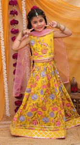 Lehenga <b>Girls</b> Kids ethnic Shalwar <b>Kameez</b> Indian Punjabi Pakistani Style Embroidery Wedding and Festive Party Wear Children - Product Image 2