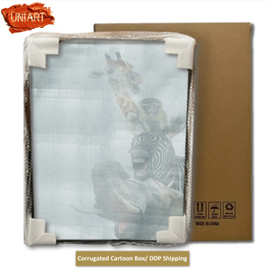 Modern Glossy <strong>Nursery</strong> <strong>Safari</strong> Animal <strong>Nursery</strong> Canvas Wall Art Poster Children Room Animal Picture Wall Hanging Crystal Paintings - Product Image 6