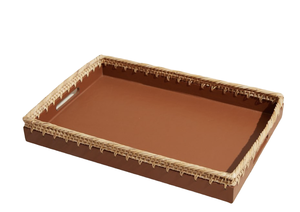 Bandeja de tablero de metal de forma redonda con mango de color negro elegante con aspecto de bandeja de servicio de diseñador decorativo atractivo - Product Image 6