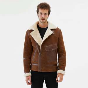 Chaqueta de cuero para hombre personalizada con diseño profesional Material de temporada de invierno Cierre de cremallera Diferentes estilos por demanda personalizada - Product Image 2