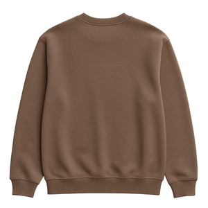 Sweat-shirt en molleton français surdimensionné à sequins marron pour femmes, 100% coton biologique de luxe, pré-rétréci, certifié GOTS, doux et de qualité supérieure - Product Image 2