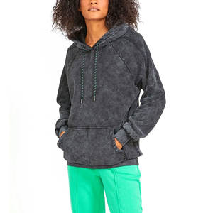 Custom women hoodie oversized cotton fleece pullover streetwear fashion sweatshirt wholesale supply - Product Image 1