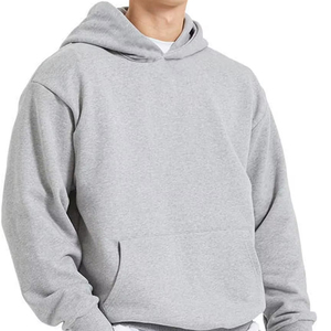 Sweat à capuche zippé oversize court pour homme, 100% coton, 400 g/m², en coton bouclette, délavé au soleil, effet délavé à l'acide, brodé, collection hiver - Product Image 1