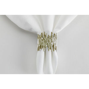 Ensemble d'anneaux de serviette à maillons en or vintage, décor de table de fête, porte-serviettes en métal créatif pour restaurant et salle à manger à la maison - Product Image 4