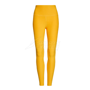 In Stock High Quality Yoga <b>Legging</b> Elastic Waist Solid <b>Pattern</b> Full Length Breathable Spandex/Polyester Women <b>Legging</b> - Product Image 1
