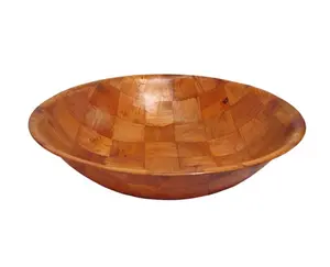 사용자 정의 크기 아카시아 나무 서빙 그릇 제조 업체 손 광택 나무 서빙 그릇 도매 수출