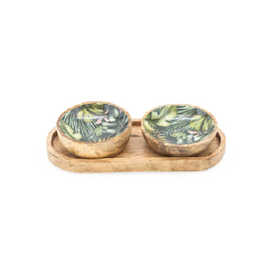 New Modern Design Premium Quality Wooden Bowl Set With Tray Customized Modern Finished Best Quality in Whole Sale Prices - Product Image 3