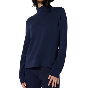Women's Full Sleeve Length Lightweight Streetwear Sweatshirt Custom Logo Crew Neck Design 100% Cotton Spring Winter Season - Product Image 1