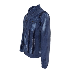 Men Regular Fit 100% Cotton <b>Denim</b> Jacket Winter Y2K Embroidered Eco-Friendly Vintage Washed Trucker <b>Coat</b> Casual Streetwear - Product Image 3