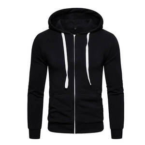 Sweats à capuche zippés respirants en coton mélangé pour hommes, sweats à capuche zippés en coton pour hommes à vendre, dernière vente en vogue - Product Image 4