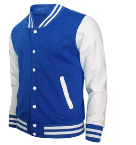 Chaquetas de Diseño Personalizadas al por Mayor, Chaqueta de Béisbol Informal con Logotipo, Chaqueta Universitaria Unisex de Algodón y Poliéster - Product Image 5