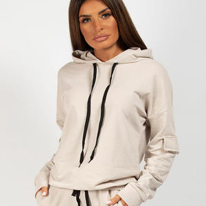 Sudadera con capucha de gran tamaño de longitud completa para mujer de piedra de la mejor calidad, sudaderas con capucha antiarrugas y transpirables para mujer, Sudadera con capucha de entrenamiento de gimnasio - Product Image 2