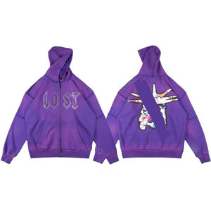 เสื้อสเวตเตอร์ผ้าฝ้ายมีฮู้ดสำหรับผู้ชายเสื้อสเวตเตอร์สไตล์ลำลองแนวสตรีทสำหรับ100% - Product Image 1