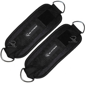 Adjustable Leather Breathable Padded Weight Workout <b>Support</b> Gym <b>Ankle</b> Cuffs Straps Professional Protection for Cable Machines - Product Image 5