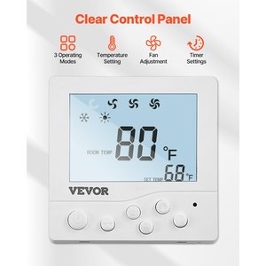 เครื่องปรับอากาศแบบไม่มีท่อระบายอากาศสำหรับรถบ้าน VEVOR 15000 BTU 65 เดซิเบล เงียบ พร้อมกล่องกระจายลม - Product Image 3