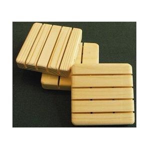 Porte-savon en bambou fait main au fini naturel, forme rectangulaire durable et antidérapante pour lavabo de salle de bain, écologique - Product Image 1