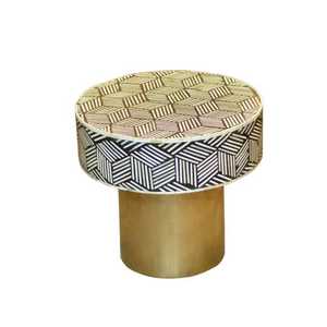 Table console en incrustation d'os Mobilier de maison moderne pour chambre à coucher Hôtel Appartement Salons - Product Image 3