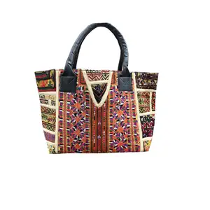 Handmade Women's Banjara Bag Ethnic Beautiful Bohemian Zari Work Embroidered Traditional Tote Bag Wholesale Ladies Bag