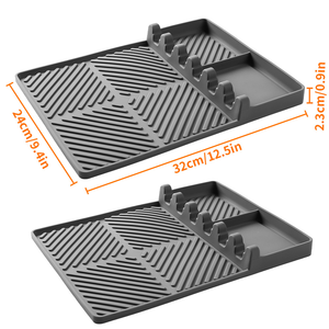 <b>Silicone</b> Square Grill <b>Mat</b> Eco-Friendly Compatible with for BBQ Griddle Tools Drip Pad Spatula <b>Mat</b> Outdoor Kitchen Counter - Product Image 1