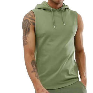 เสื้อมีฮู้ดกล้ามเนื้อแขนกุดสำหรับผู้ชายเสื้อกล้ามออกกำลังกายสำหรับฝึกซ้อมวิ่งและชุดกีฬาแบบลำลอง - Product Image 1