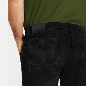 Pantalon en coton personnalisé pour hommes 100% Jeans à jambes larges tenues de style tendance pantalons pour hommes - Product Image 5