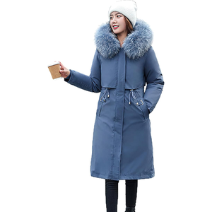 Parka longue longueur veste d'hiver pour dames hiver chaud à capuche poids lourd femmes Parka veste - Product Image 1