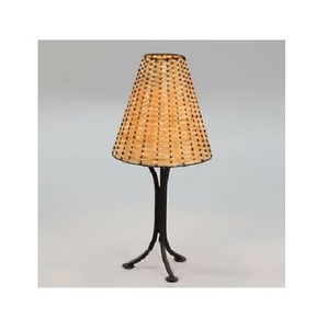 Lámpara de mesa de ratán hecha a mano, luz decorativa de escritorio de hierro y caña, iluminación con diseño creativo tejido - Product Image 2