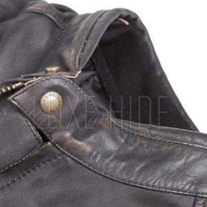 แจ็กเก็ตหนังมอเตอร์ไซด์สำหรับฝึกซ้อมเสื้อแจ็กเก็ตมอเตอร์ไซด์หนัง100% แท้บริการ OEM - Product Image 3