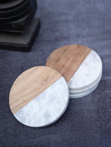 Ensemble de sous-verres en marbre moderne, sous-verres en pierre naturelle faits à la main pour table à manger, hôtel, restaurant, vente en gros - Product Image 2