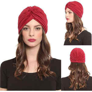 Turban en polyester doux pour femme, bonnet de nuit noué pour usage extérieur, pour musulmanes, indiennes, patients atteints de cancer et de chimiothérapie, You Glow, 23x23 pouces - Product Image 6