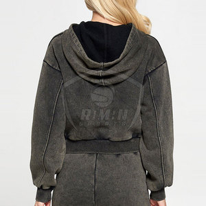 Sudaderas cortas de alta calidad para mujer, las más vendidas, 100% algodón, transpirables, tallas grandes, hechas en Pakistán. - Product Image 3
