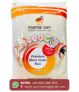 Arroz para Sushi, Arroz Japonés de Grano Corto, Arroz Vietnamita Seco Duro |   1kg-50kg |   Bolsas de PP/PE PA BOPP - Product Image 3