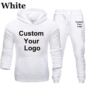 Custom Your Logo Winter Printed Women's <b>Hoodies</b> Pants 2Pcs/Sets Fleece Sweatpants <b>Gym</b> Fitness Elastic Waist Sportswear - Product Image 2