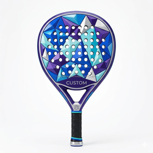 Raqueta de Pádel Personalizada con Marca Privada, Fibra de Carbono 12K 18K, Superficie Rugosa, Forma de Lágrima, Fabricante Deportivo OEM al por Mayor - Product Image 2