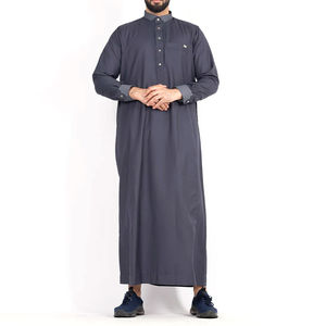 2025 traditionnel musulman élégant islamique Thobes en gros personnalisé Thobe coton respirant cheville longueur Ramadan Eid poignets - Product Image 3