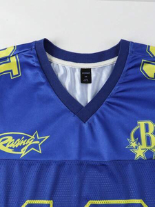 Maillots de football américain personnalisés, sublimation, respirants, manches courtes, 100% polyester, design personnalisable - Product Image 5
