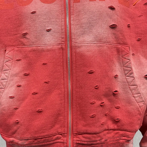 Sweat-shirt à capuche uni de haute qualité 25-26, sans cordon, sweat-shirt court pour homme, sweat-shirt à capuche oversize en coton personnalisé - Product Image 3