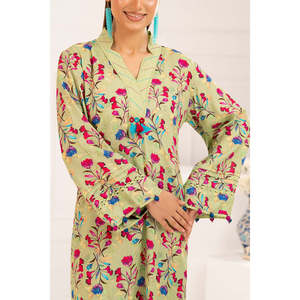 Ensemble 2 pièces en viscose imprimée avec décoration à pompons WNST-52008 - Product Image 5