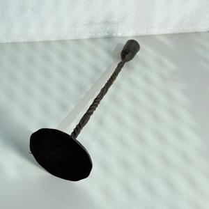 Bougeoir en fer artisanal, fait main, écologique, résistant à la chaleur, design nordique, décoration de la maison pour Pâques et Noël, noir - Product Image 4