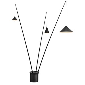 Lampadaire en tissu blanc en forme de champignon pour la décoration intérieure de salon de luxe moderne, élégant, support doré LED pour la maison et le bureau - Product Image 5