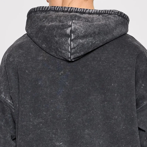 Sudadera con Capucha Unisex de Felpa Lavada al Ácido, Estilo Oversize, Vintage, Streetwear, Retro, Grunge, Ecológica, Poliéster/Algodón, Venta al Por Mayor - Product Image 6
