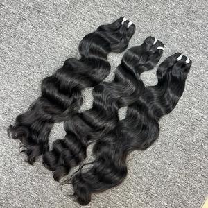 Onda natural de la mejor calidad en cabello de trama, cabello humano 100%, cabello crudo Camboyano de un donante - Product Image 5