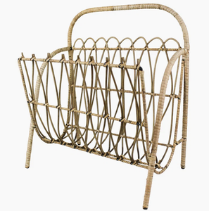 Moderno y Lujoso Organizador de Revistas y Libros Multifuncional de Ratán que Ahorra Espacio para Dormitorio, Oficina, Escuela, Hotel y Sala de Estar - Product Image 2